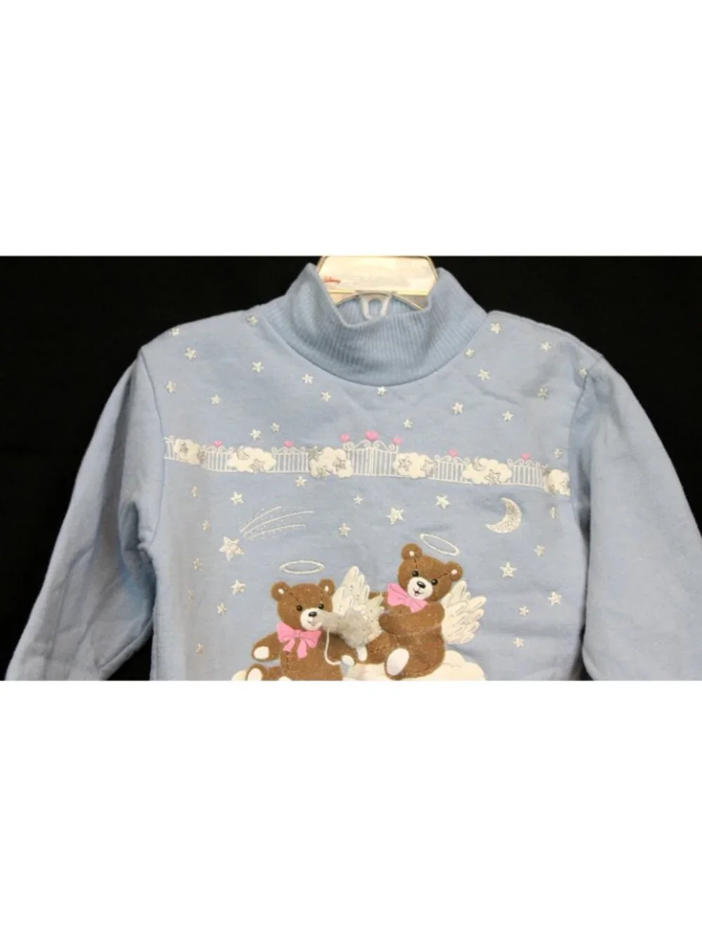 Spumoni 2pc Outfit Lg 4T Teddy Bear Angel Clouds Stars Sweatshirt Pants